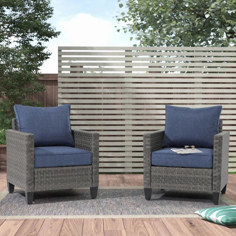 Outdoor Patio Conversation Set For Two With Cushions