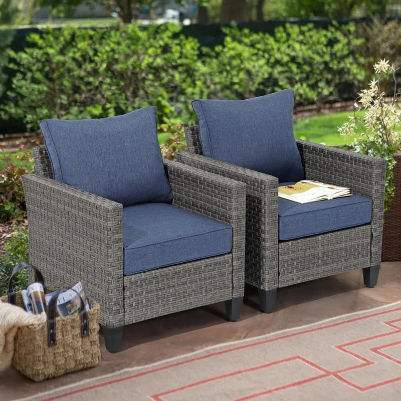 Outdoor Patio Conversation Set For Two With Cushions