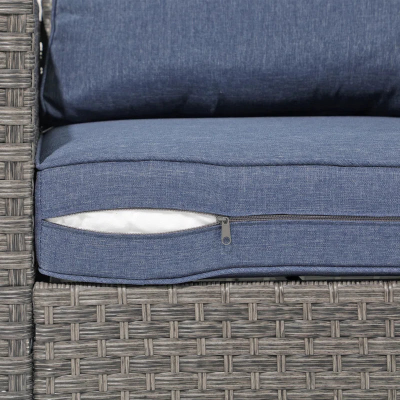 Outdoor Patio Conversation Set For Two With Cushions