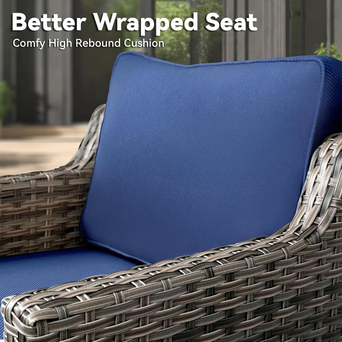 Outdoor Patio Furniture Set 5 Piece All Weather Wicker