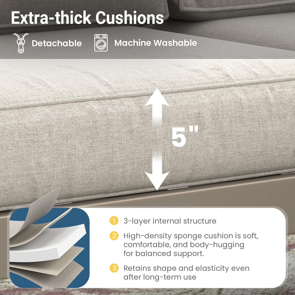 Outdoor Patio Furniture Set with Upgraded Cushions