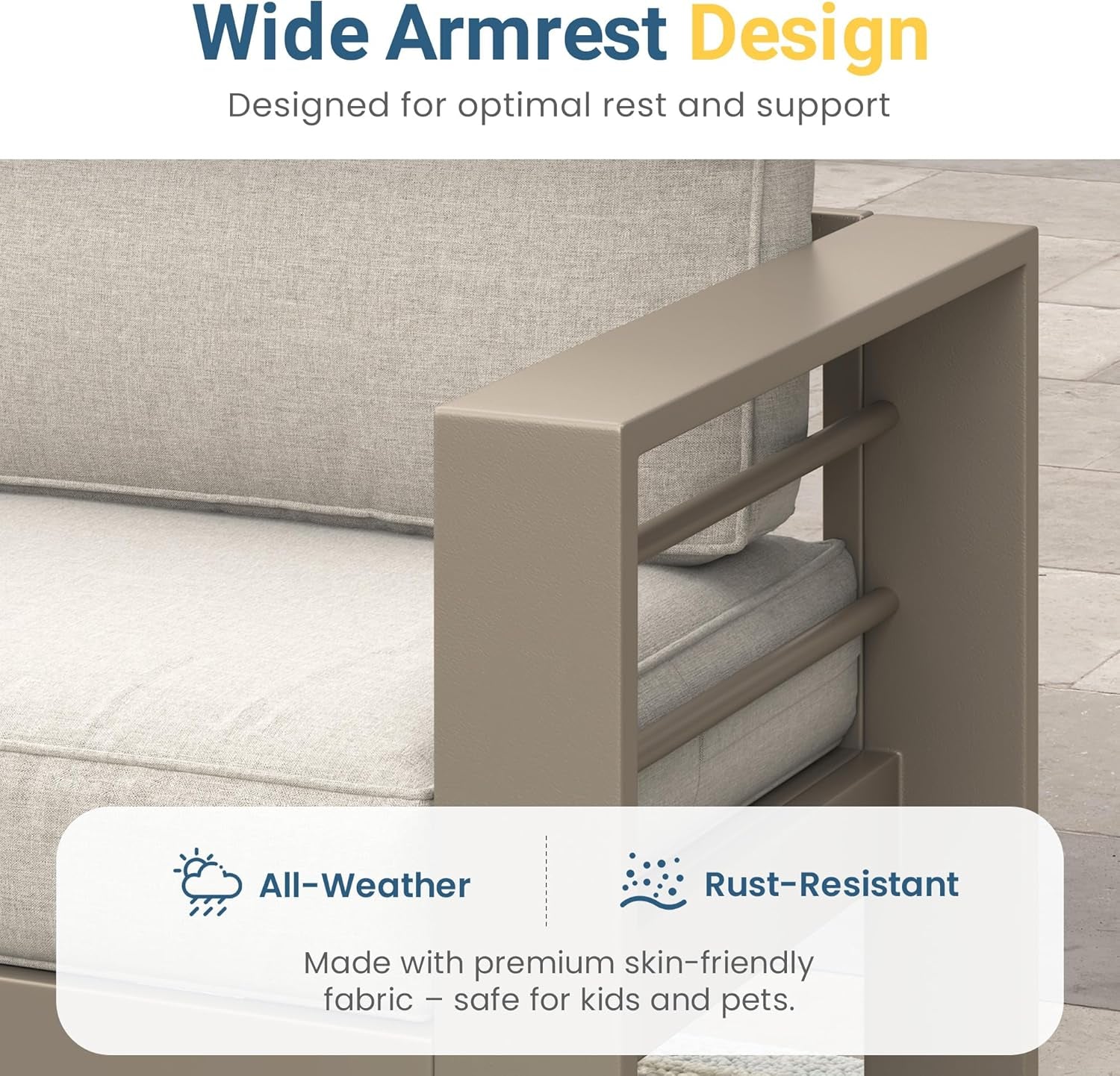 Outdoor Patio Furniture Set with Upgraded Cushions