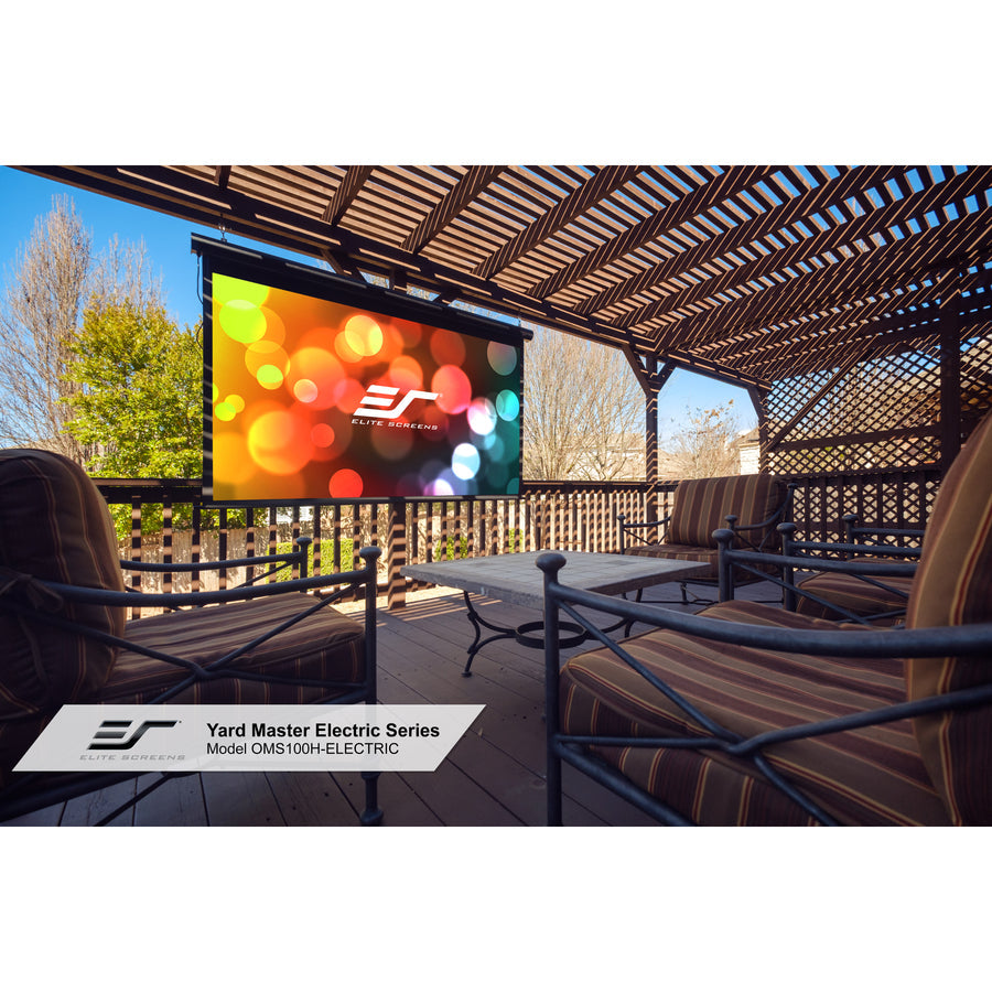 Outdoor Projector Screen Motorized 120-Inch - Elite Screens Yard Master Electric 4K UHD | Tecisoft OMS120H-ELECTRIC
