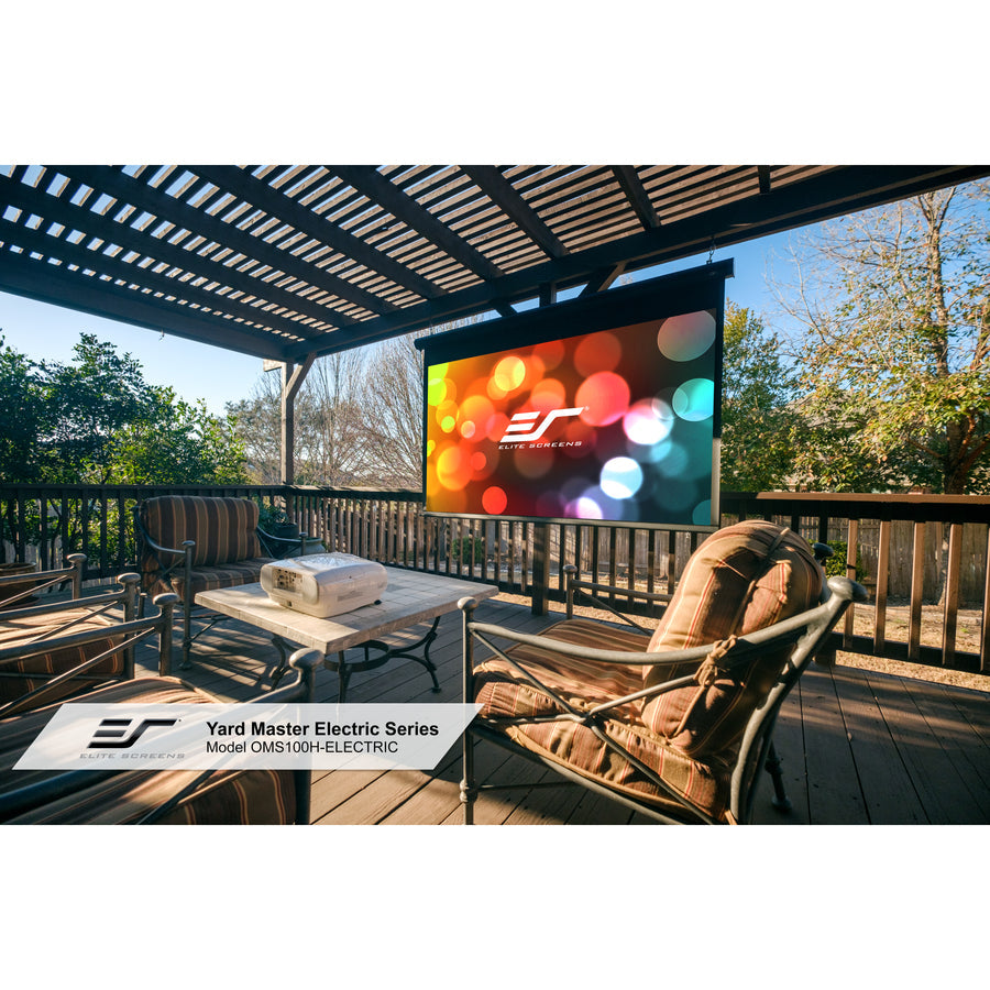 Outdoor Projector Screen Motorized 120-Inch - Elite Screens Yard Master Electric 4K UHD | Tecisoft OMS120H-ELECTRIC