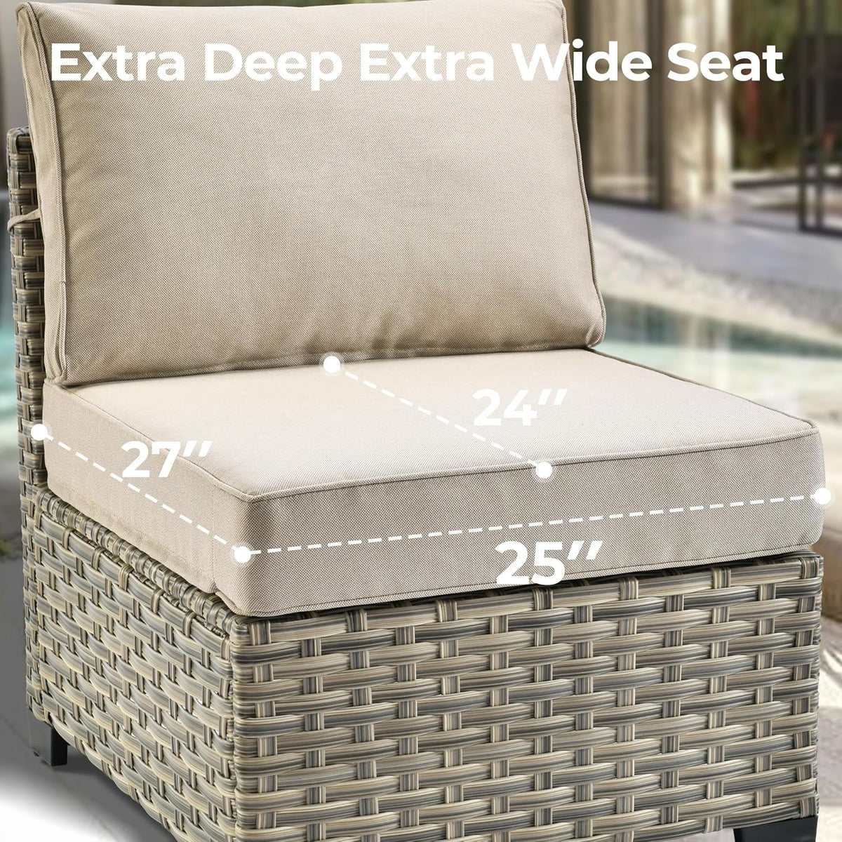 Outdoor Sectional Patio Furniture Set with Fire Pit