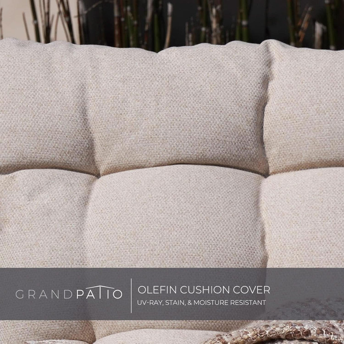 Outdoor Sofa Set For 4 With Thick Olefin Cushions Beige
