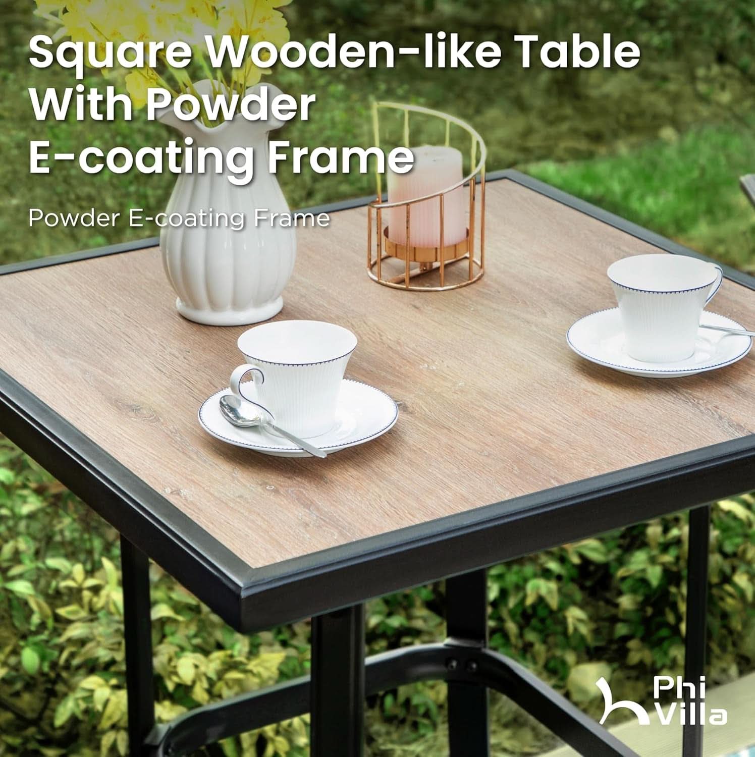 Outdoor Swivel Bar Stools Blue Textilene Table And Chairs