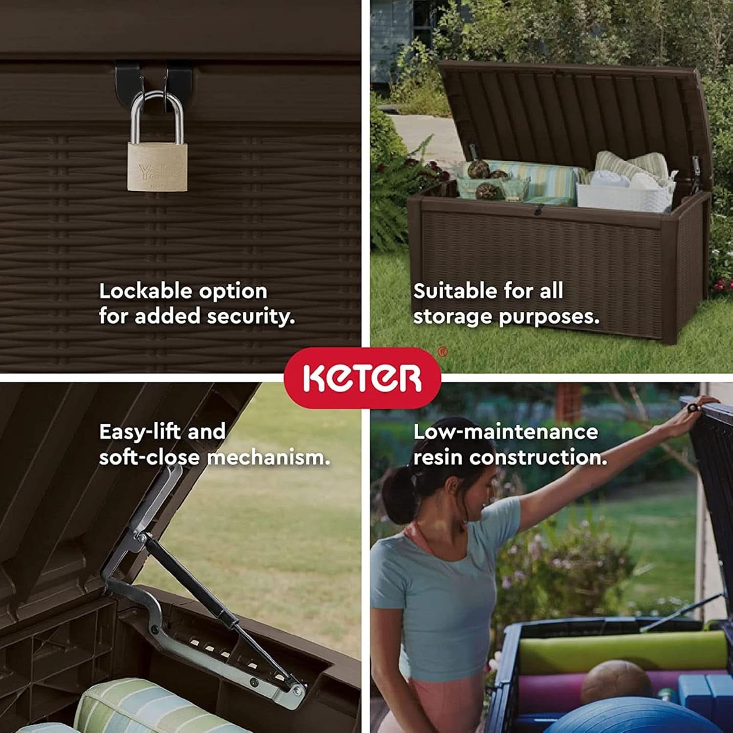 Outdoor Waterproof Storage Deck Box for Garden Use