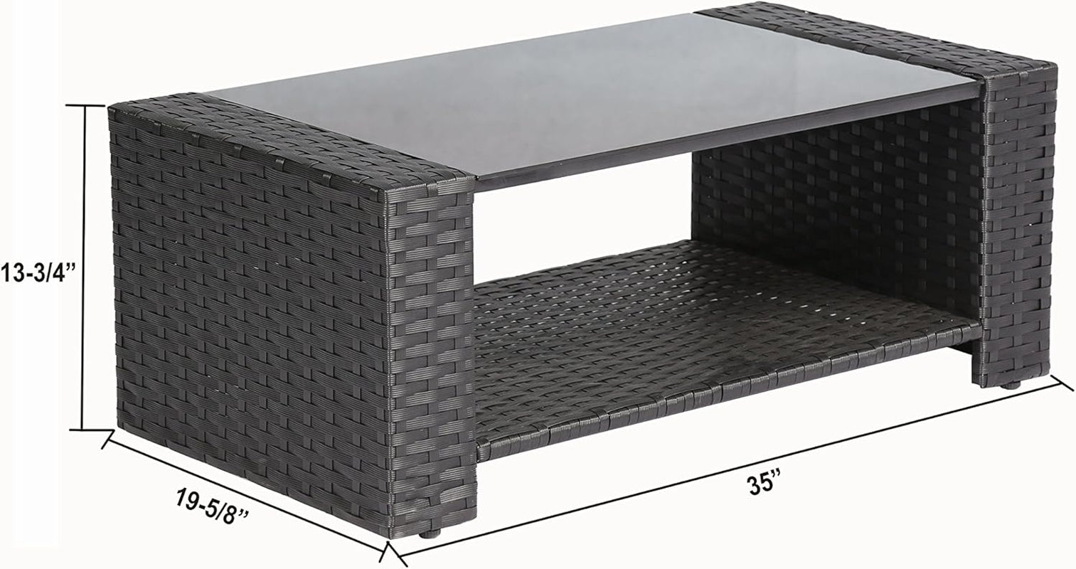 Outdoor Wicker Patio Furniture Set with Comfortable Cushions