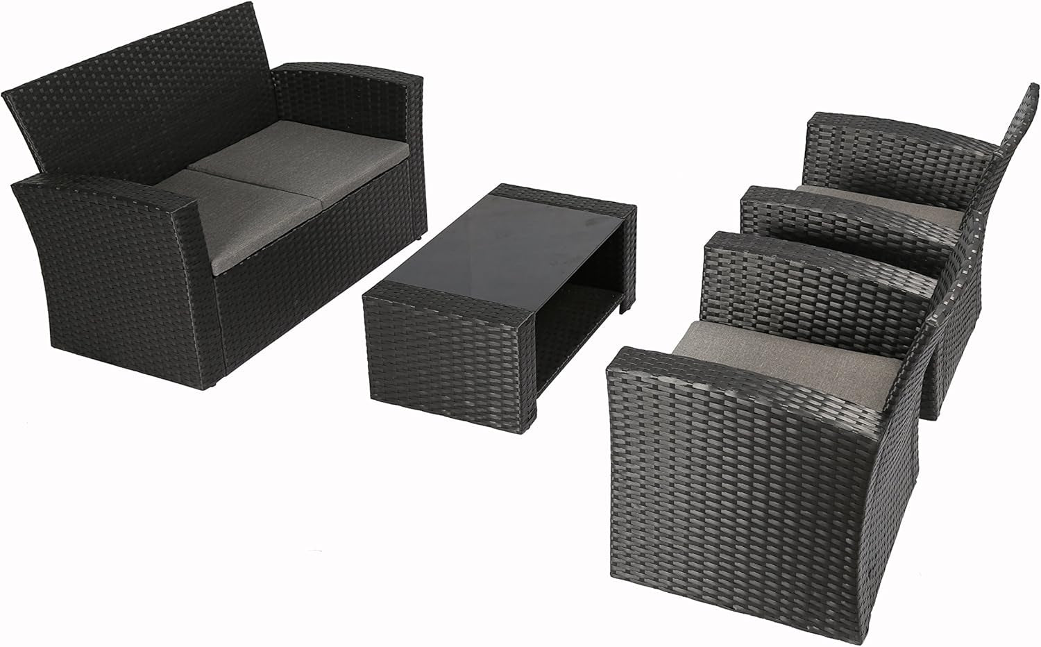 Outdoor Wicker Patio Furniture Set with Comfortable Cushions
