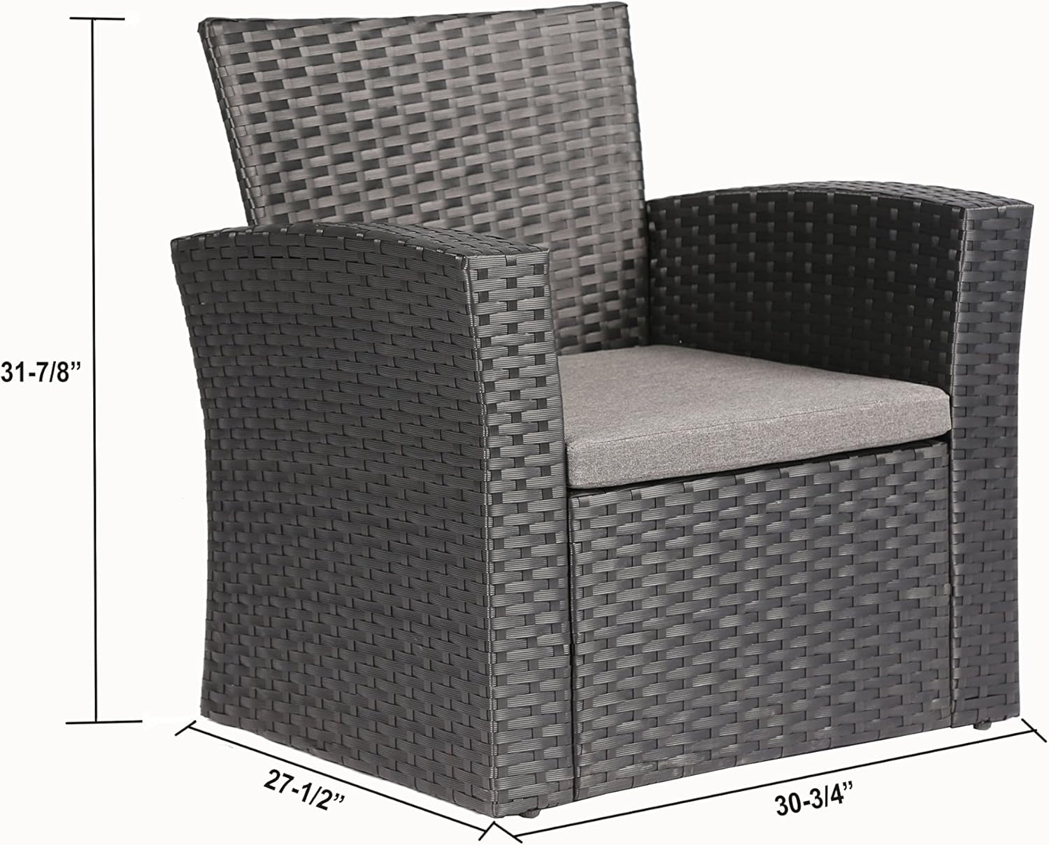 Outdoor Wicker Patio Furniture Set with Comfortable Cushions