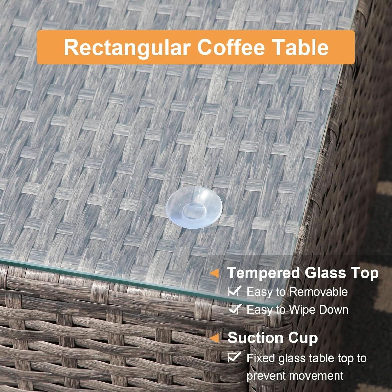 Outdoor Wicker Patio Furniture Set with Storage Box