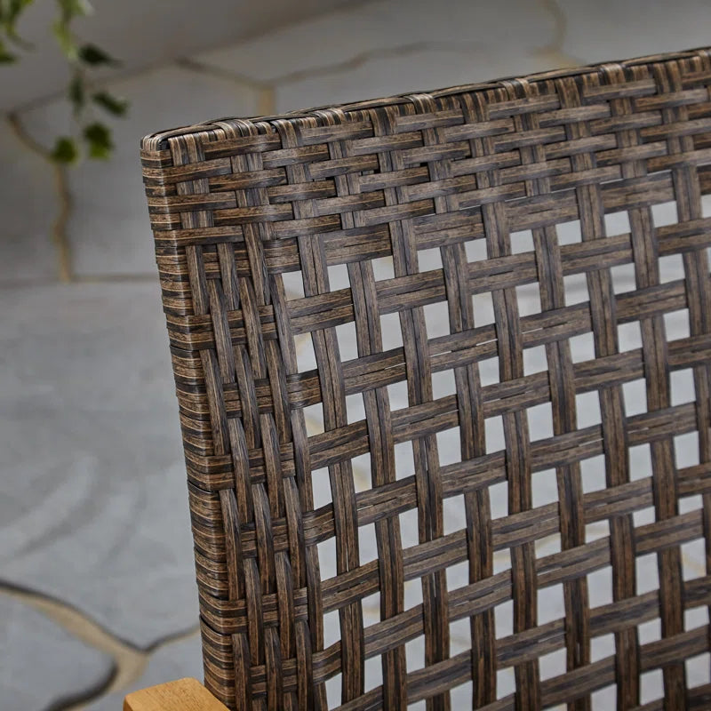 Outdoor Wicker Seating Set 3 Piece Patio End Table