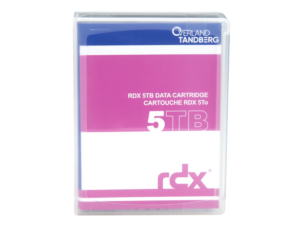 Overland-Tandberg - RDX HDD cartridge - 5 TB - with 3 years Advanced Replacement Service - for P/N: 8636-RDX, 8782-RDX,