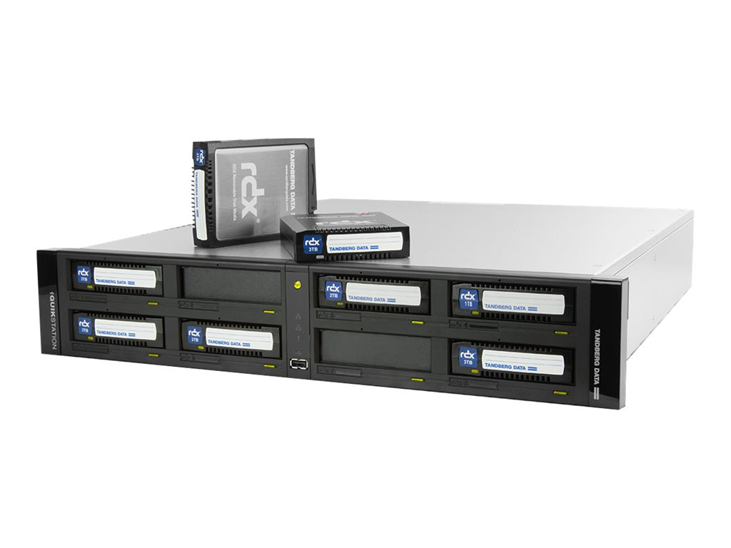 Overland-Tandberg RDX QuikStation 8 - Disk library - RDX cartridge x 8 - 10 Gigabit Ethernet - rack-mountable