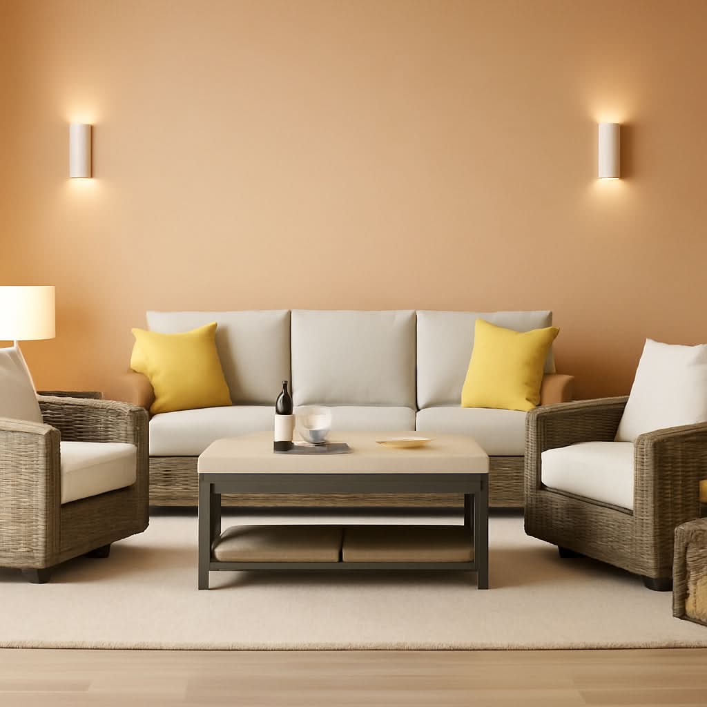 Oversize Outdoor Wicker Patio Sofa Set With Swivel Chairs