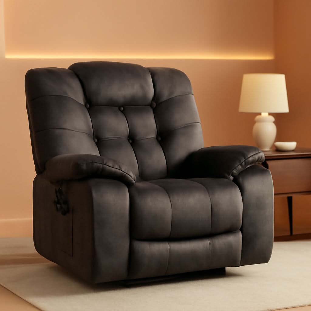 Oversized 41 Inch Power Recliner With Massage And Heat