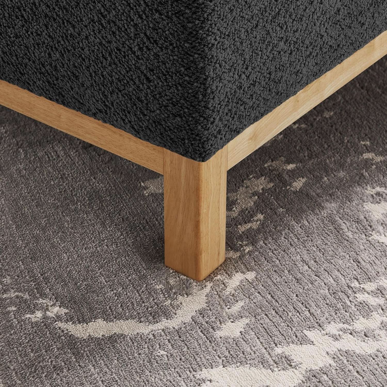 Oversized Accent Chair Dark Grey Upholstered Armchair