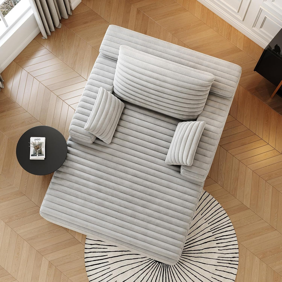 Oversized Chaise Lounge Chair with Plush Memory Foam