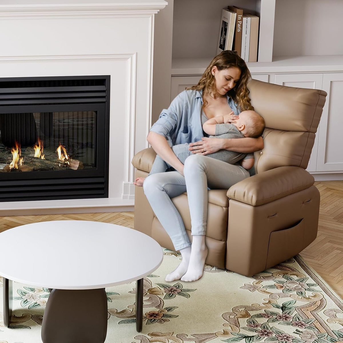 Oversized Electric Massage Recliner Chair With 360 Swivel