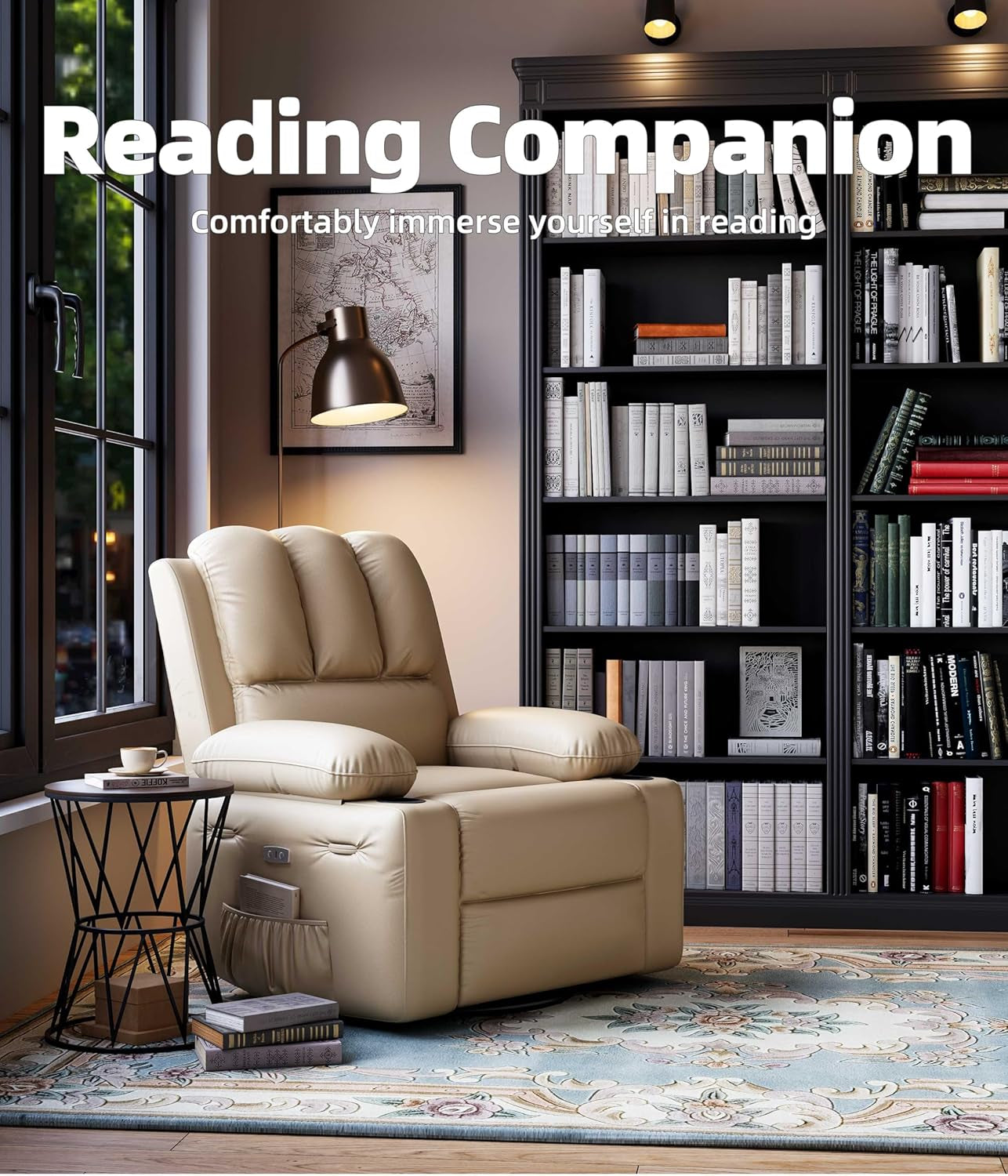 Oversized Electric Recliner Chair With 360 Swivel Massage