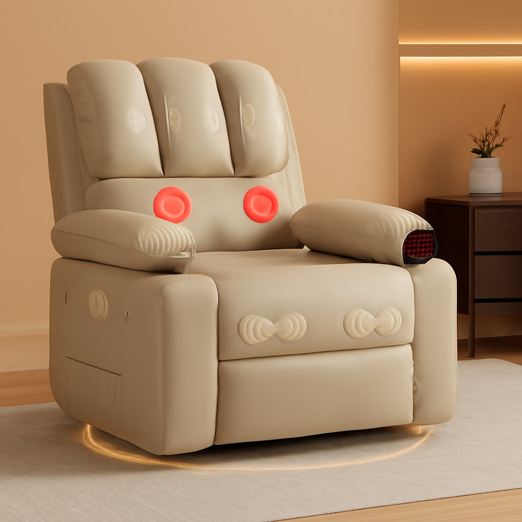 Oversized Electric Recliner Chair With 360 Swivel Massage