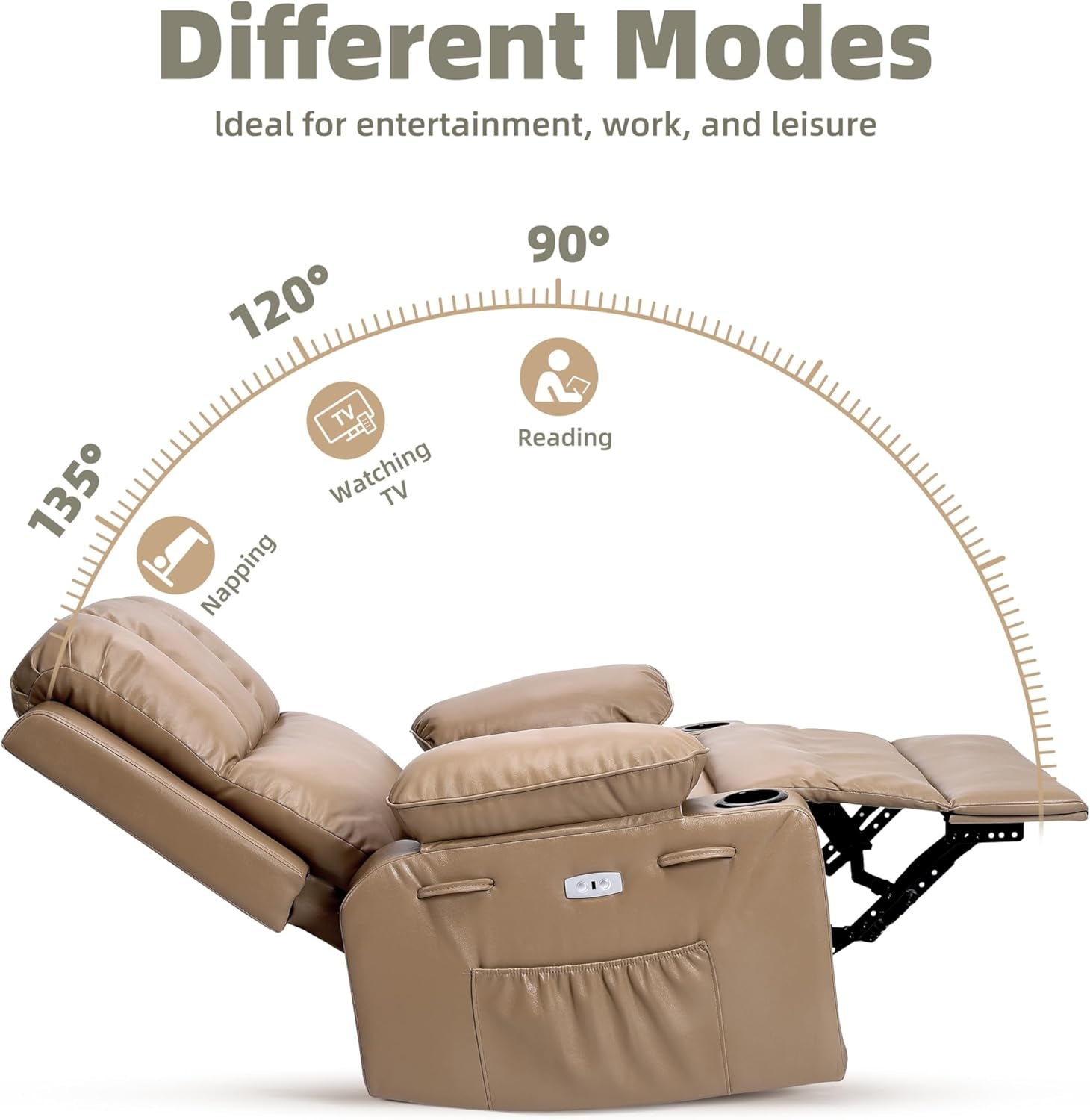 Oversized Electric Recliner Chair With Heat And Massage