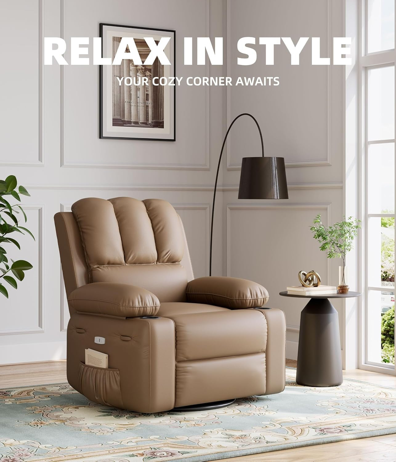 Oversized Electric Recliner Chair With Heat And Massage