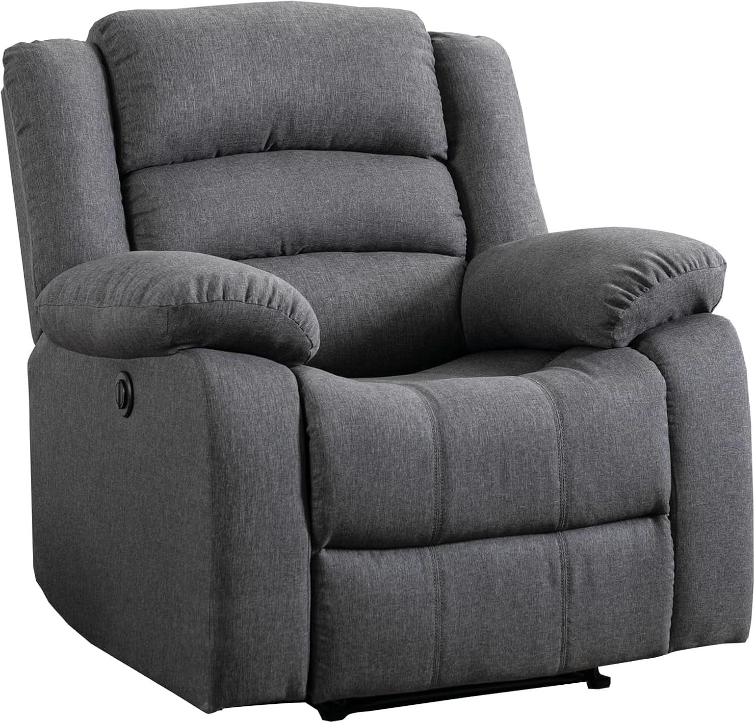 Oversized Grey Electric Recliner Chair For Living Room