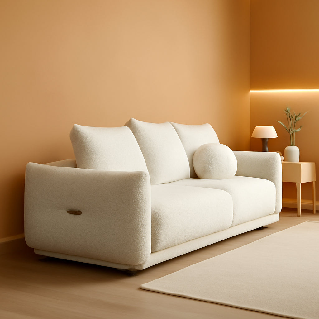 Oversized Lambswool Modular Sofa 3-Seater With Pillows