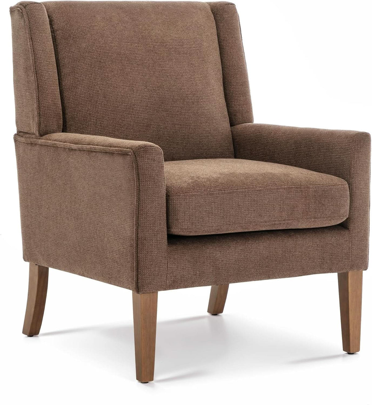Oversized Mid Century Fabric Charcoal Accent Chair