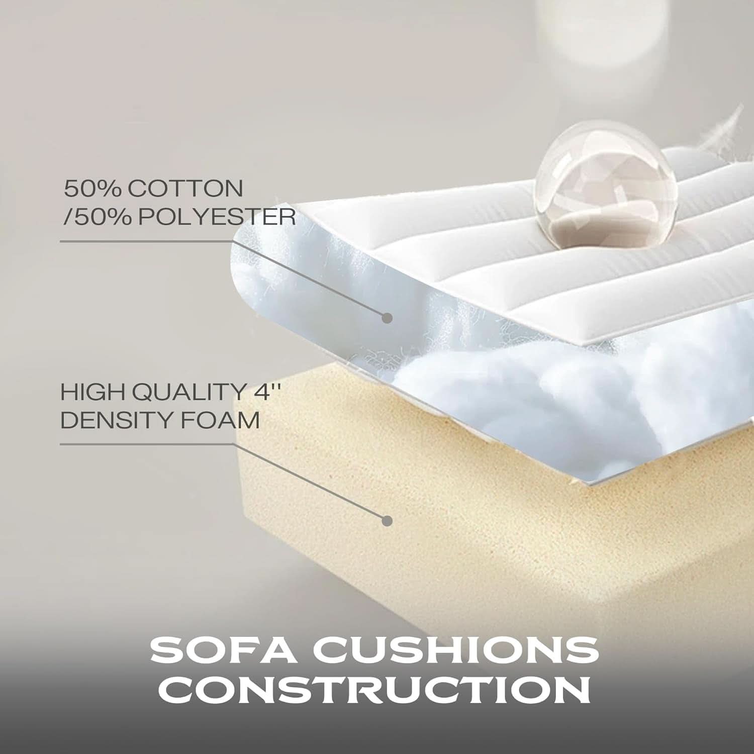 Oversized Modular Sectional Sofa With Removable Cushion Covers
