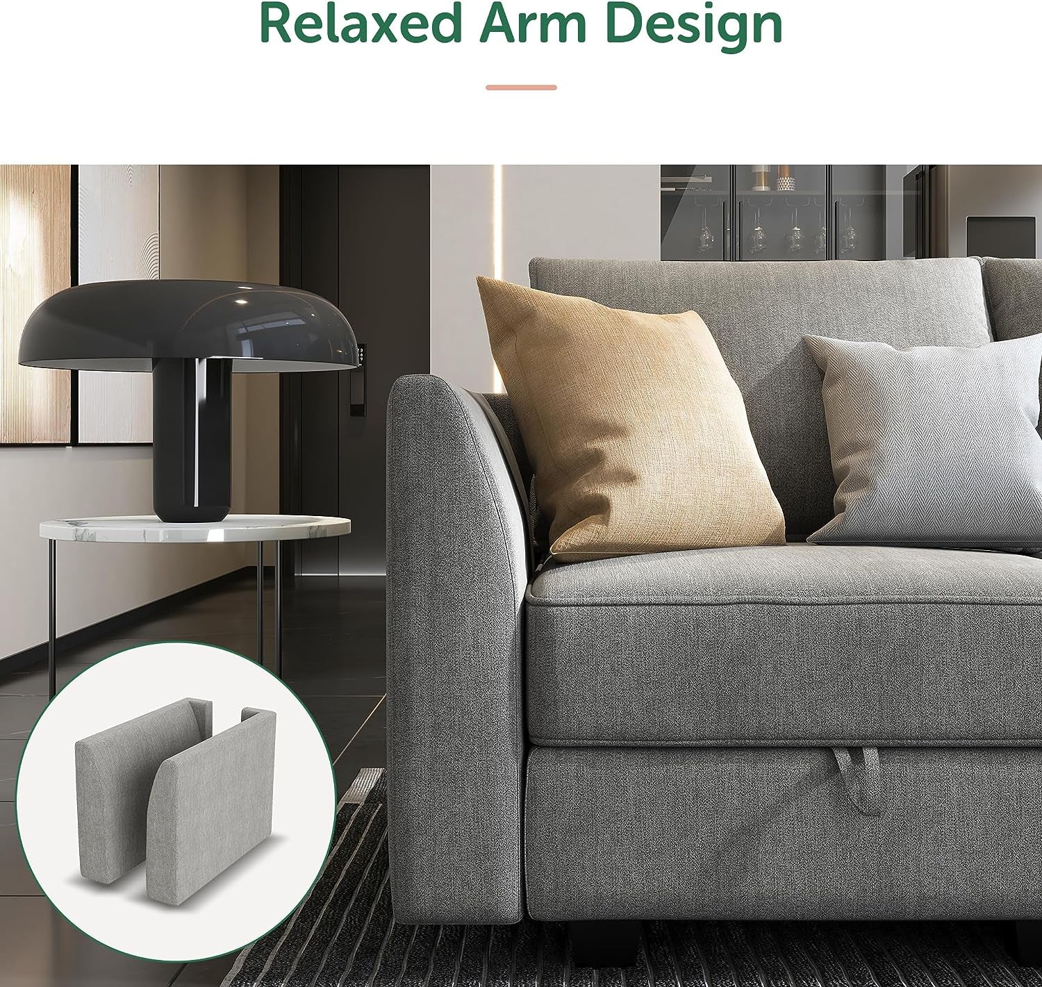 Oversized Modular U Shaped Sectional Sofa With Storage