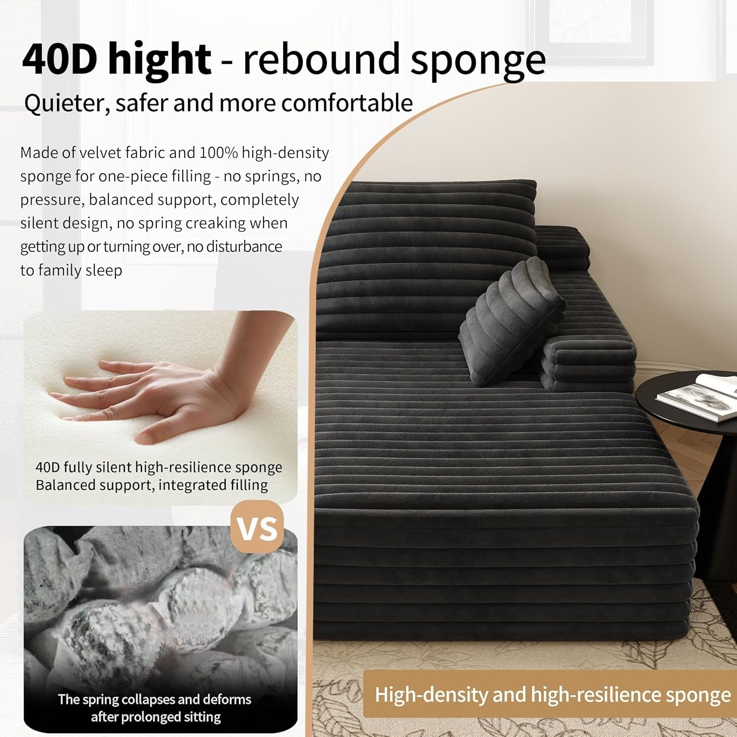 Oversized Plush Chaise Lounge Chair for Indoor Relaxation