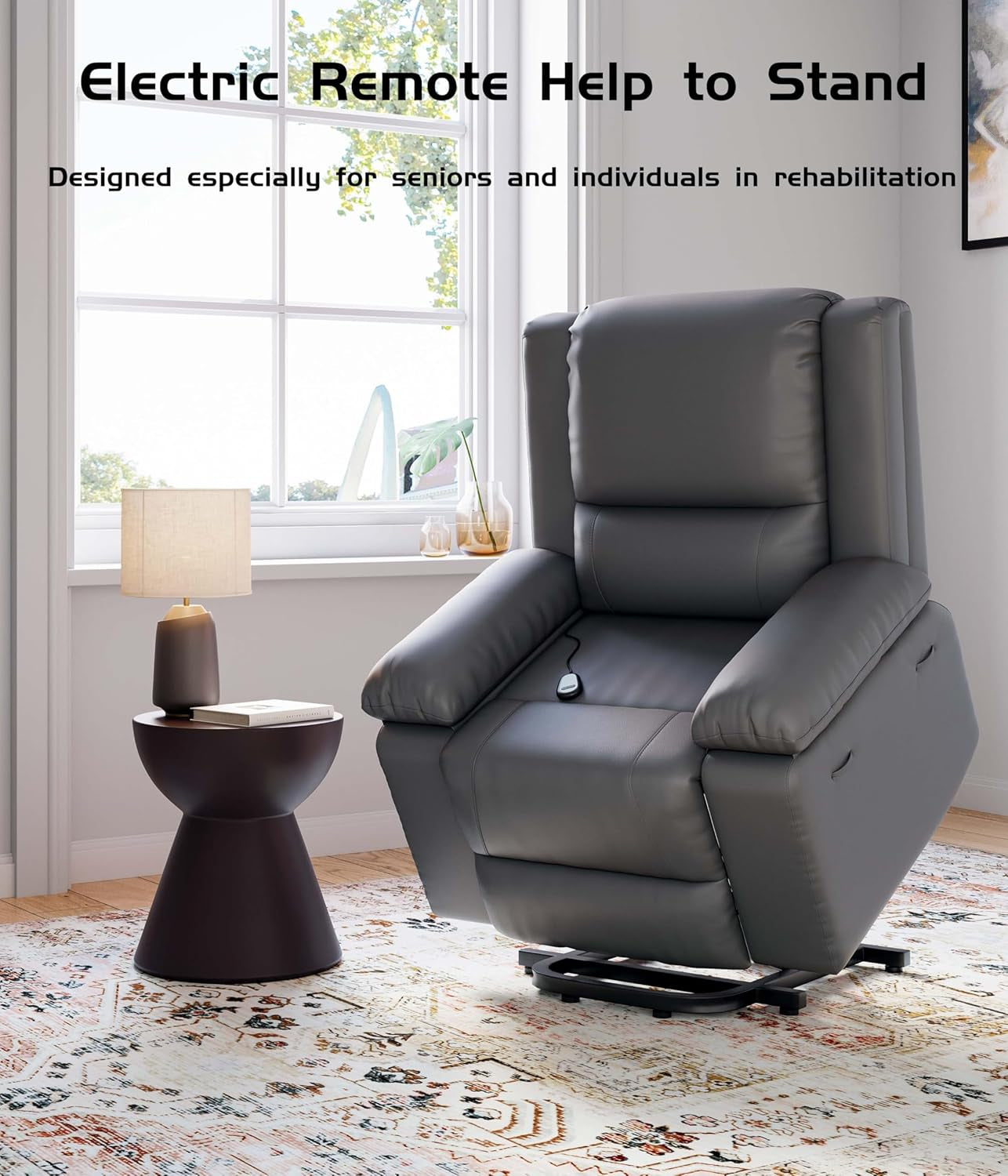 Oversized Power Lift Recliner Chair With Heat Massage