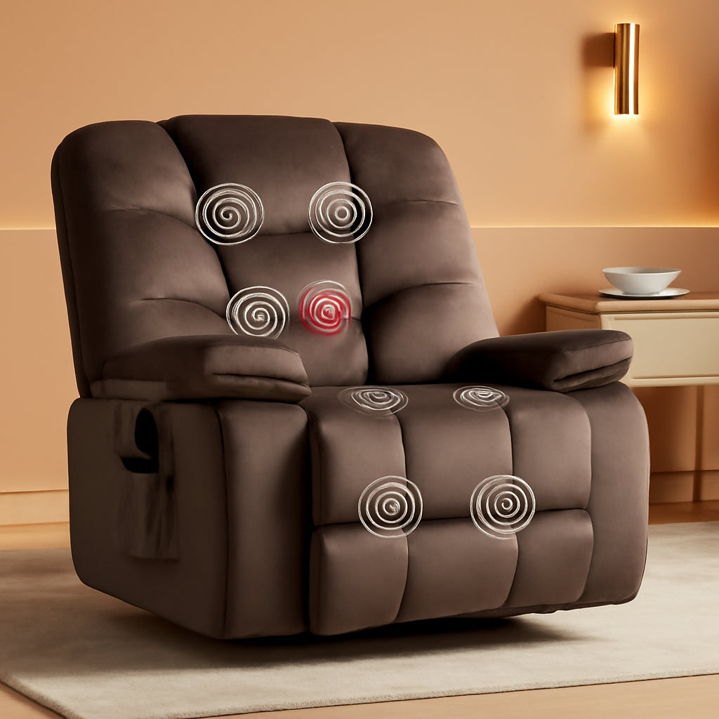 Oversized Power Recliner With Massage And Heat 41 Inch