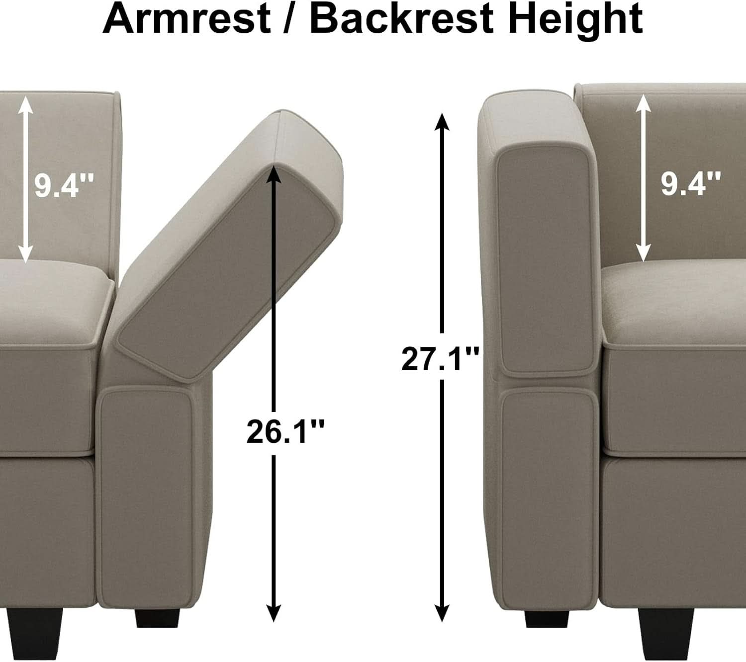 Oversized U Shaped Sectional Sofa With Hidden Storage