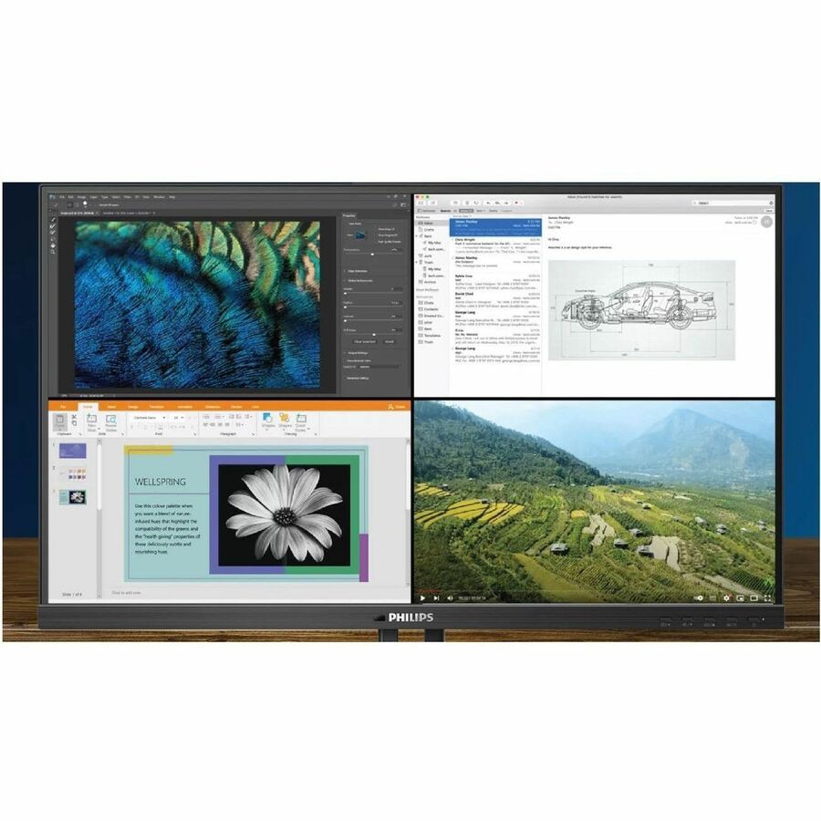 PHILIPS 27B1U3900 27" UHD LED Monitor with USB-C & Adjustable Stand for Professionals