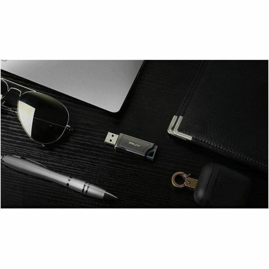 PNY PRO Elite V2 USB 3.2 Gen 2 Flash Drive - 256 GB - USB 3.2 (Gen 2) - 600 MB/s Read Spee