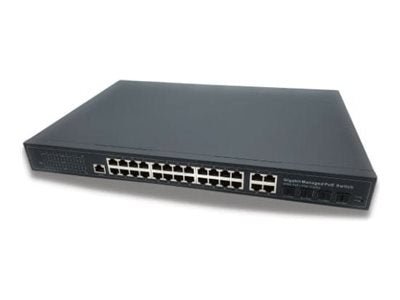 POE Texas - Switch - managed - 24 x 10/100/1000 (PoE+) + 4 x 10/100/1000/SFP (uplink) + 4 x 10/100/1000 (uplink) - rack-mountable GATS-M-TS8200-24P-4GCM