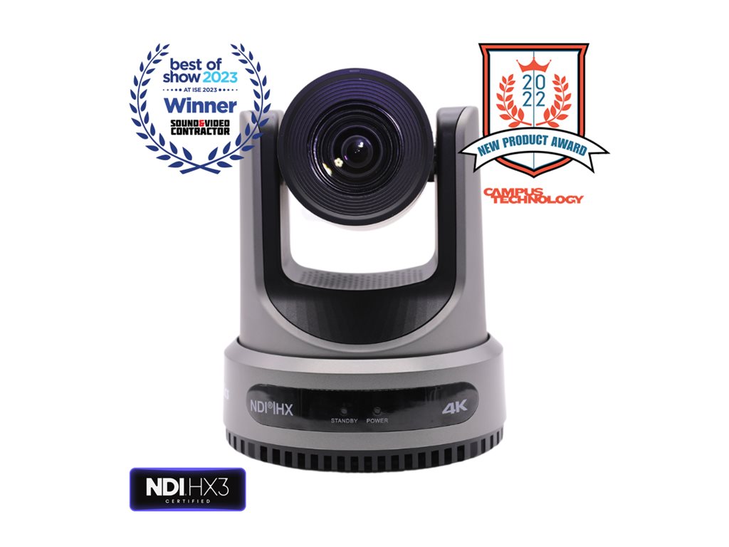 PTZOptics Move 4K - Network broadcast camera - PTZ - indoor - color - 8.42 MP - 3840 x 2160 - motorized - audio - HDMI, 3G-SDI, PT30X-4K-GY-G3-SS