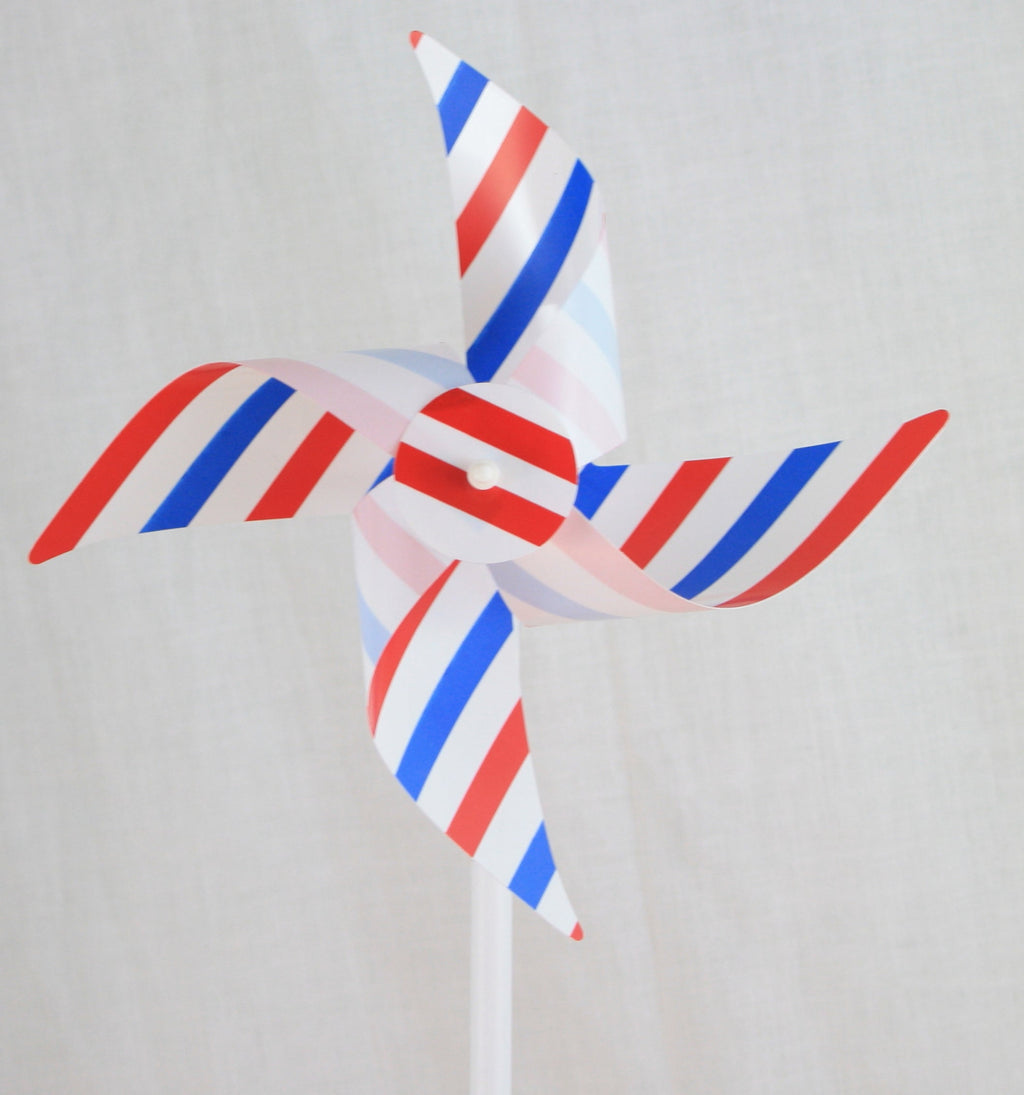Red Color Pinwheel PVC Pinwheel - Red White and Blue