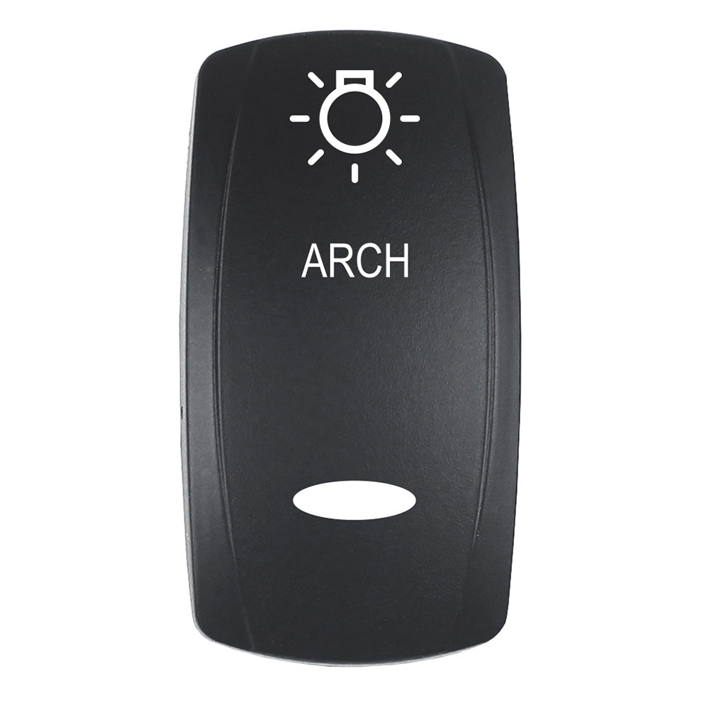 Pacer Actuator - 'ARCH' f/V Series Contura Switches - Black - Laser Etched (Top/Bottom
