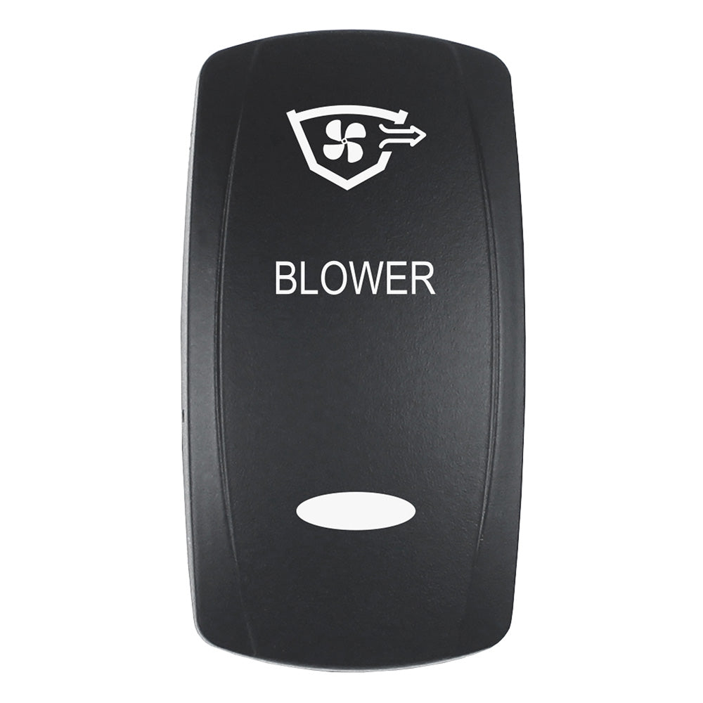 Pacer Actuator - 'BLOWER' f/V Series Contura Switches - Black - Laser Etched (Top/Bottom