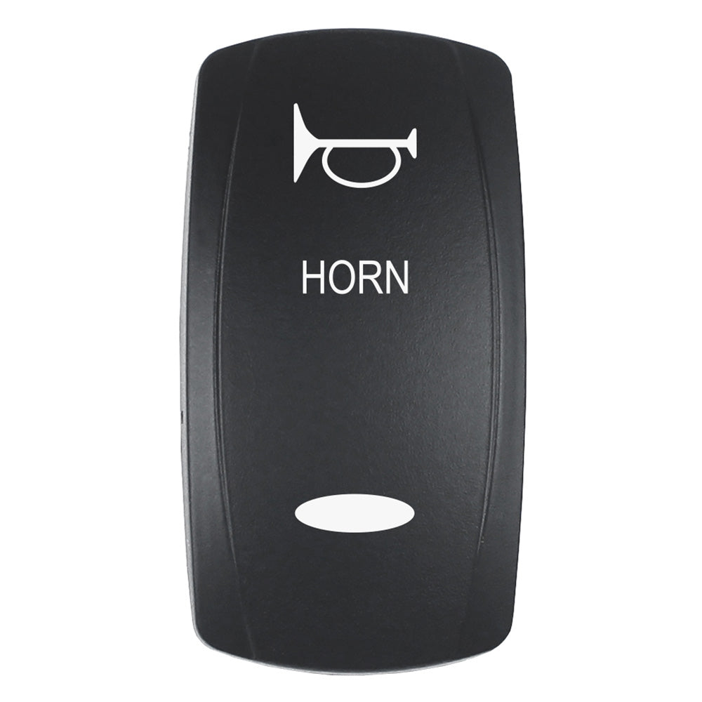 Pacer Actuator - 'HORN' f/V Series Contura Switches - Black - Laser Etched (Top/Bottom