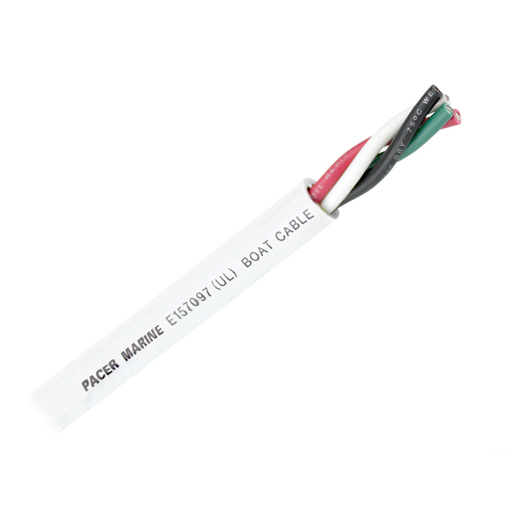 Pacer Round 4 Conductor Cable - 500' - 16/4 AWG - Black, Green, Red &amp; White