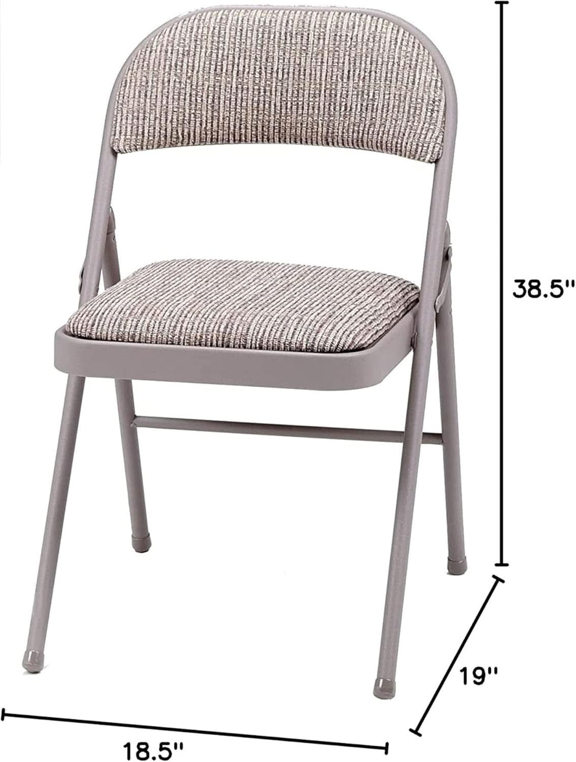 Padded Folding Chairs 4 Pack Fabric Chicory Lace Set