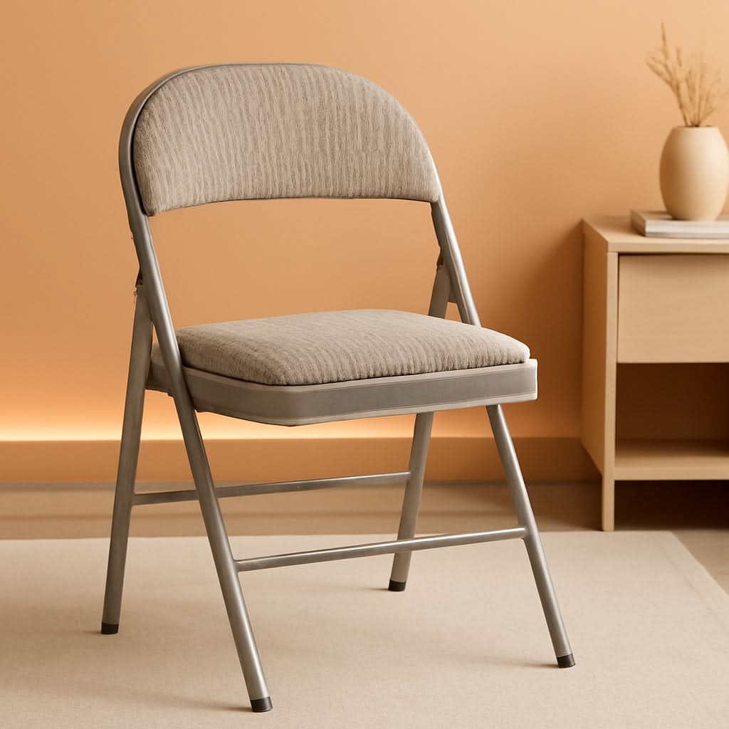 Padded Folding Chairs 4 Pack Fabric Chicory Lace Set