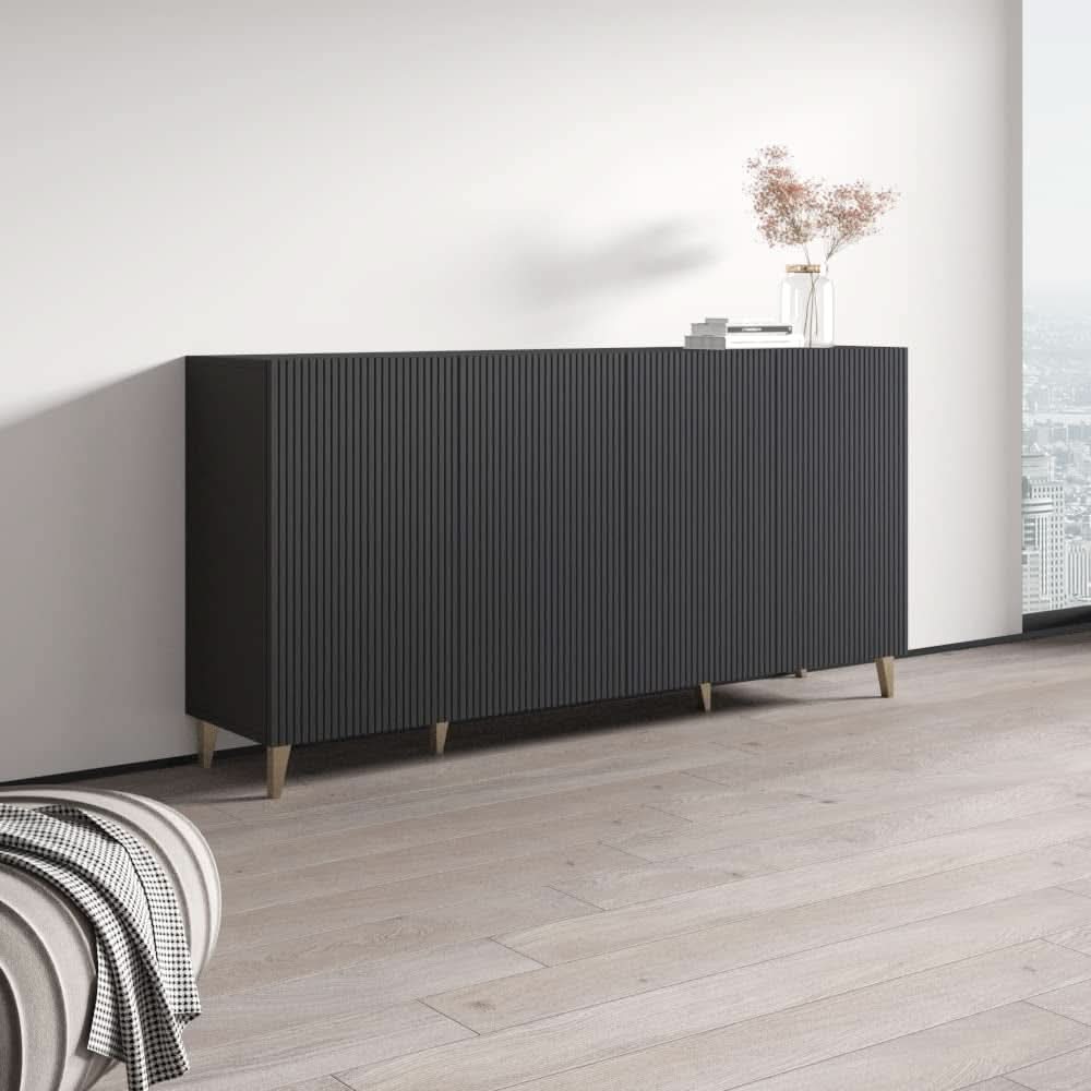 Pafos 75 Inch Sideboard Oak Matte Fronts For Dining Room