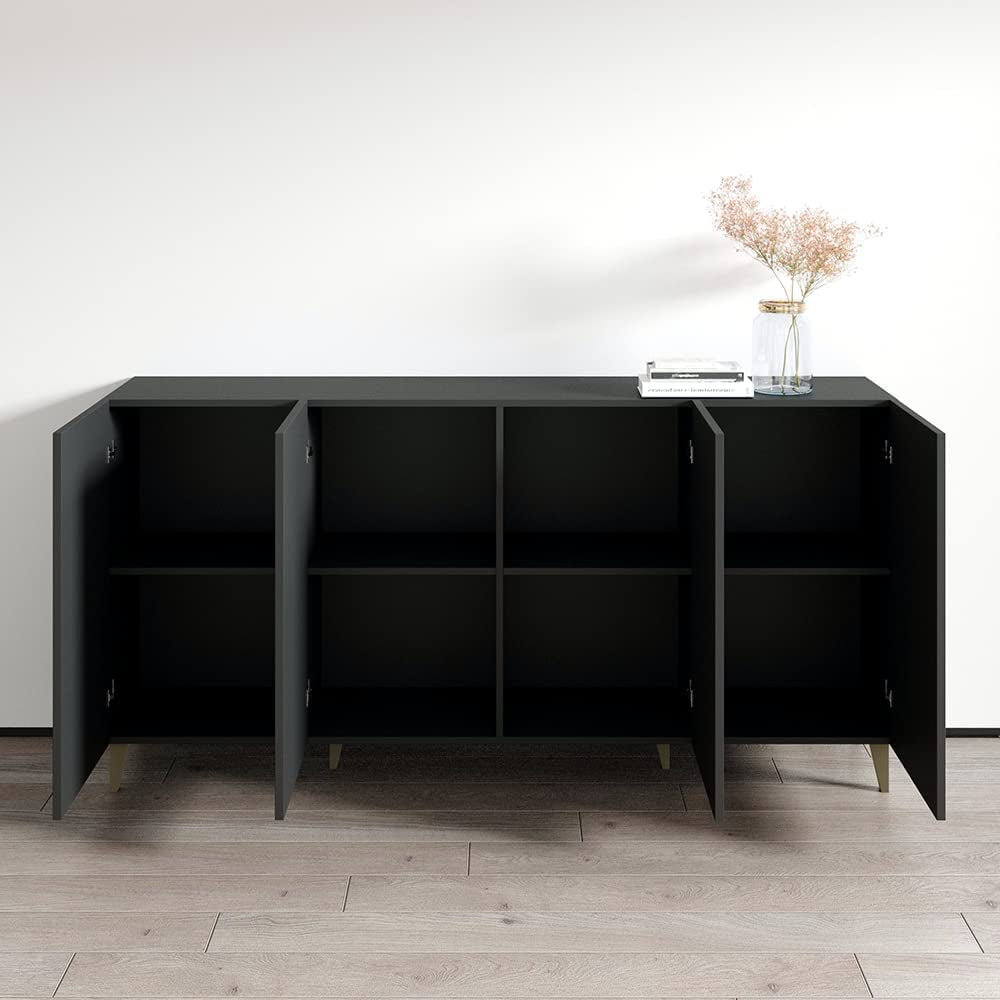 Pafos 75 Inch Sideboard Oak Matte Fronts For Dining Room